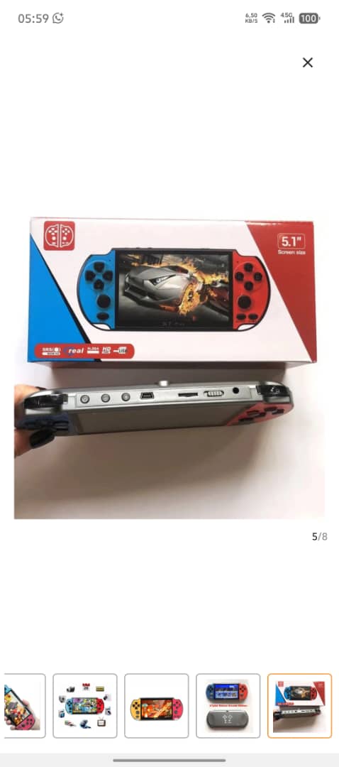 Console de jeux x12 . Portable, puissante et pleine de nosta .plus de 3500 jeux intégrées, les classiques de votre enfance ( PS1 ,NES, Game, batterie 1800mAh ( rechargeable via USB , musique, bluetooth connecté.